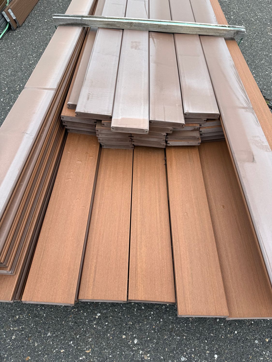 TIMBERTECH 1 in. x 6 in. x 12 ft. Grooved Deck Board - Mahogany (Warehouse Seconds)
