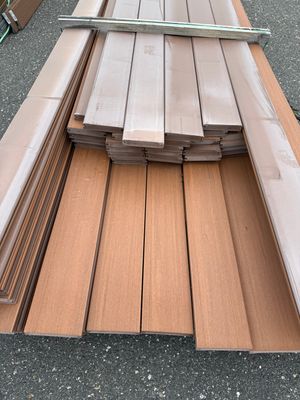 TIMBERTECH 1 in. x 6 in. x 12 ft. Grooved Deck Board - Mahogany (Warehouse Seconds)