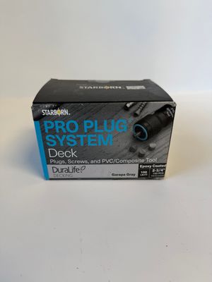 Pro Plug Fasteners for Duralife Decking 100LF - Garapa Gray