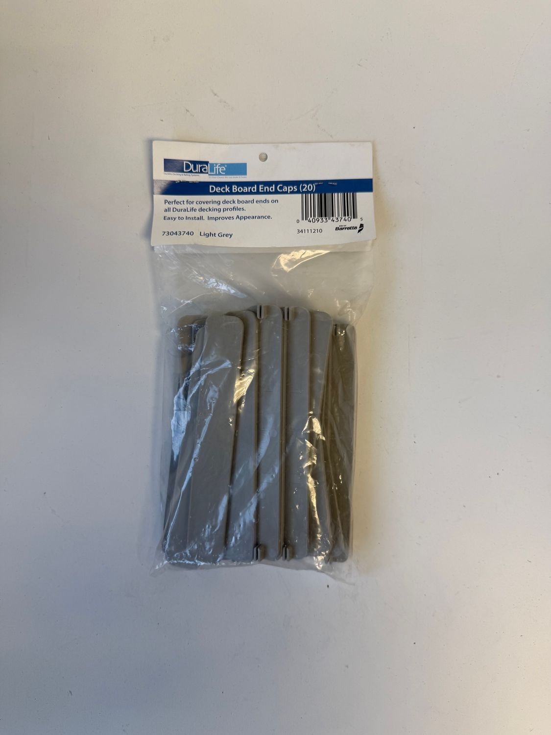 Duralife Deck End Cap - Light Gray/Garapa Gray (20 Pack)