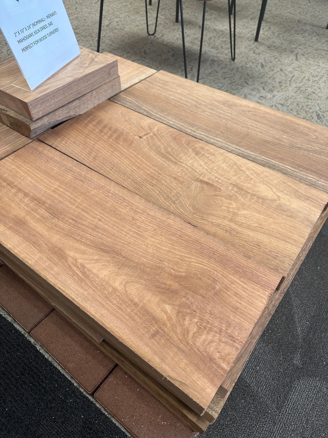 DARK RED MERANTI BILLETS 2 in. x 10 in. x 24 in.