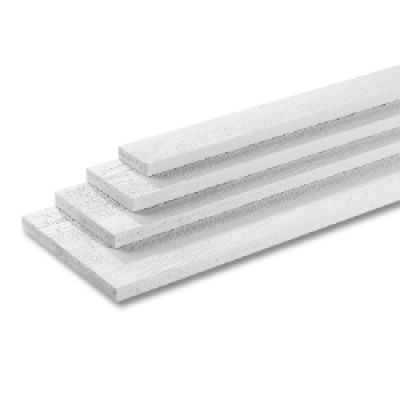 DIAMOND KOTE 1 in. x 12 in. x 16 ft. Smooth Trim - White (2 per Bundle)