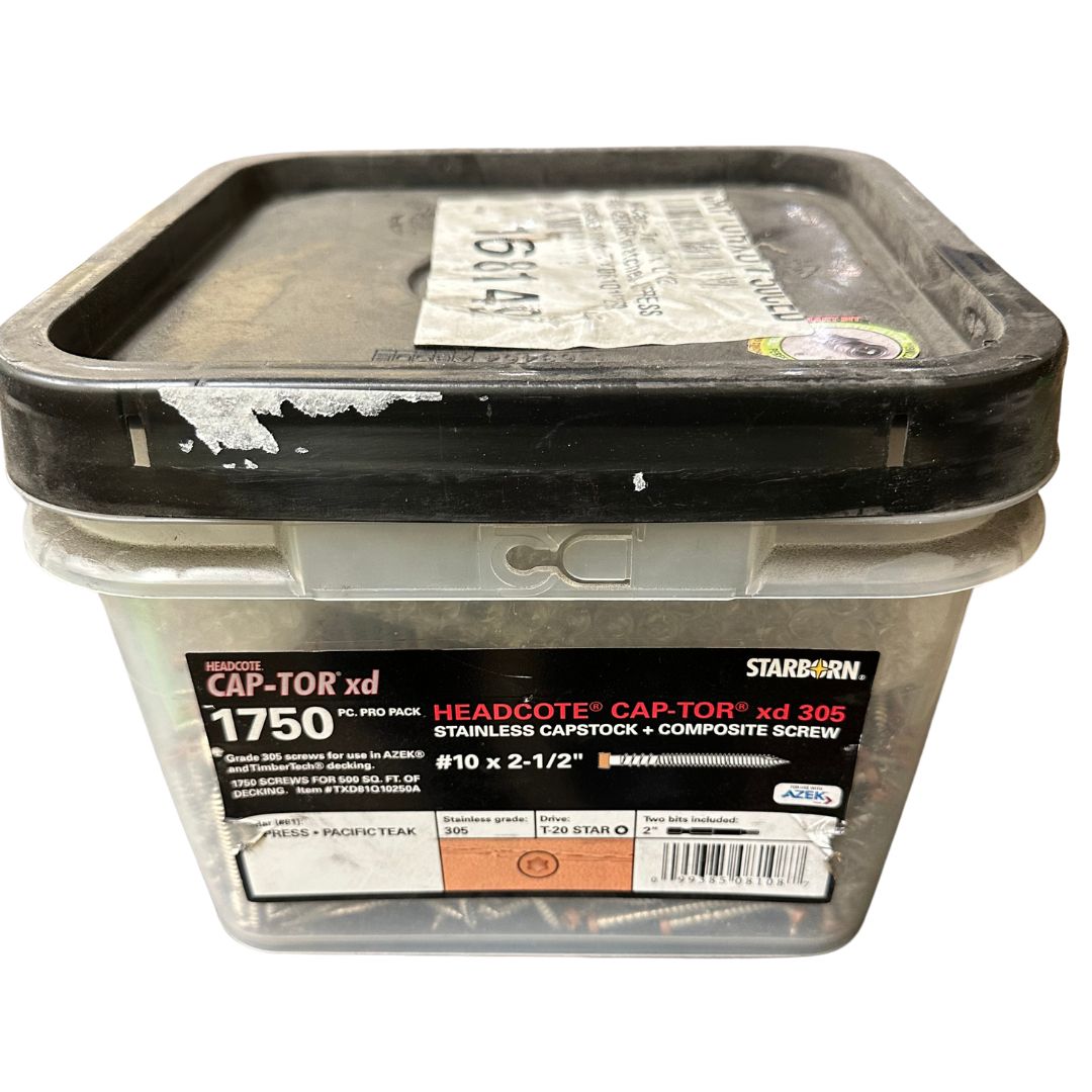 CAP-TOR xd Screws - 2 1/2" 1750pcs (500SF) - Brownstone