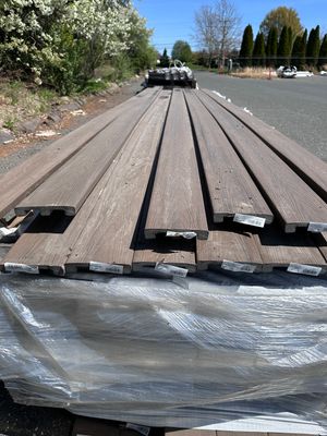 DECKORATORS 1 in. x 6 in. x 16 ft. Square Edge Deck Board - Sandbar (Warehouse Seconds)