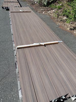 DECKORATORS 1 in. x 6 in. x 20 ft. Grooved Deck Board - Khaya (Warehouse Seconds)