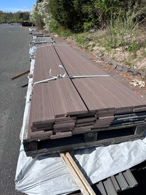 DECKORATORS 1 in. x 6 in. x 16 ft. Square Edge Deck Board - Khaya (Warehouse Seconds)