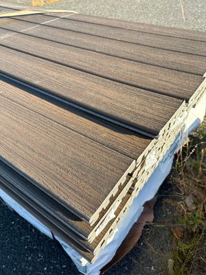 Trex Enhance 1 in. x 6 in. x 12 ft. Toasted Sand Grooved Deck Board (Warehouse Seconds)