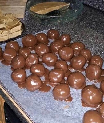 NB Peanut Butter Balls Plain or with Walnuts - 1 lb