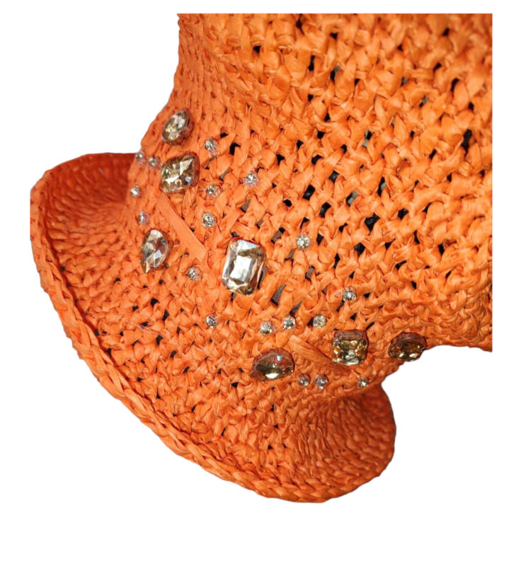 Unspeakable Tangerine...SOLD! This crown has found its forever home. Love this design? I would be delighted to create a similar crown inspired by this piece.