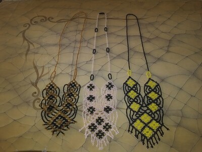 3 NEW Hand Beaded Style Necklaces