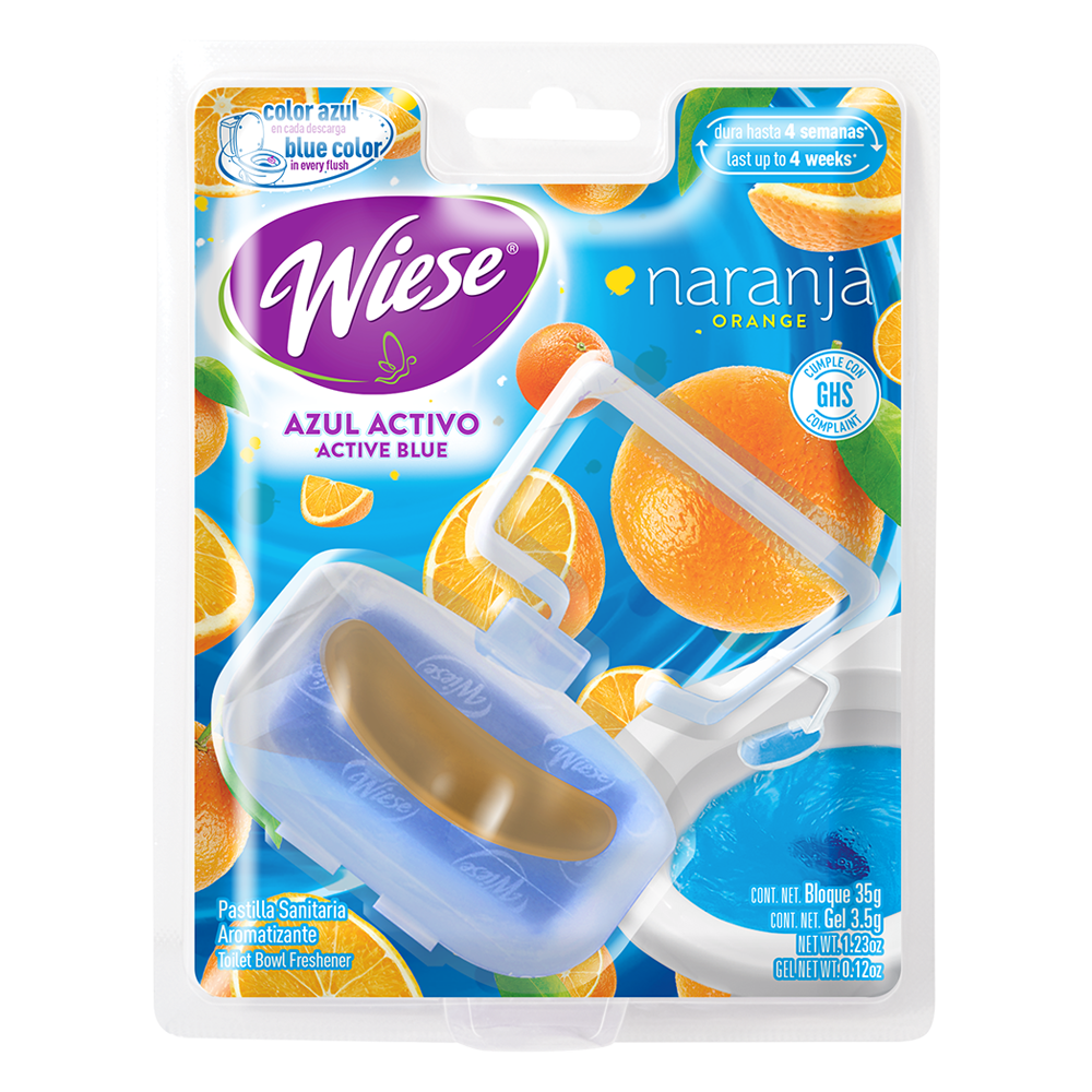 Canastilla Gel WIESE Naranja Pinta-Azul 35g