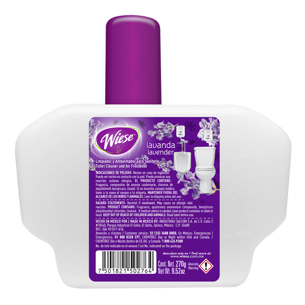Repuesto Líquido Goteador WIESE Lavanda 270g/9.52oz