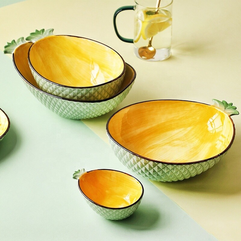Ceramic Pineapple Bowl 9inch