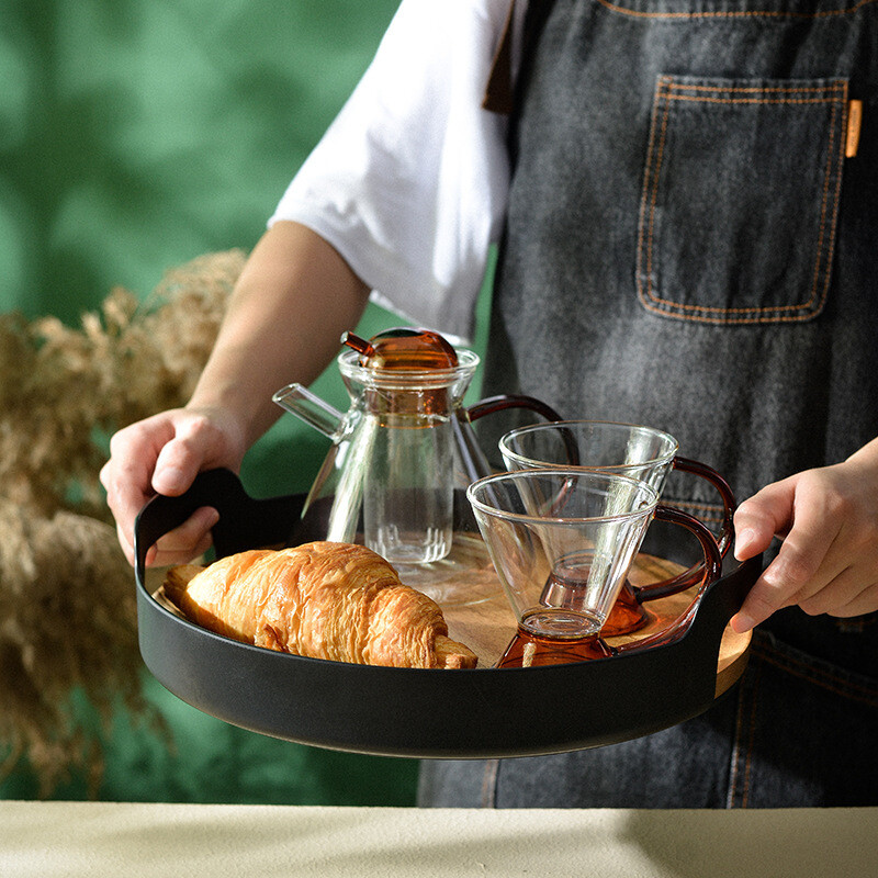 Bamboo Serving Tray with Handles