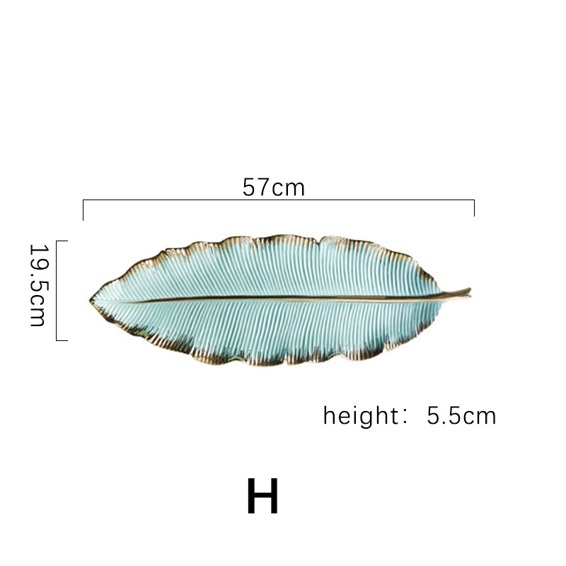 Leaf Plate 22inch, Colour: Light Blue