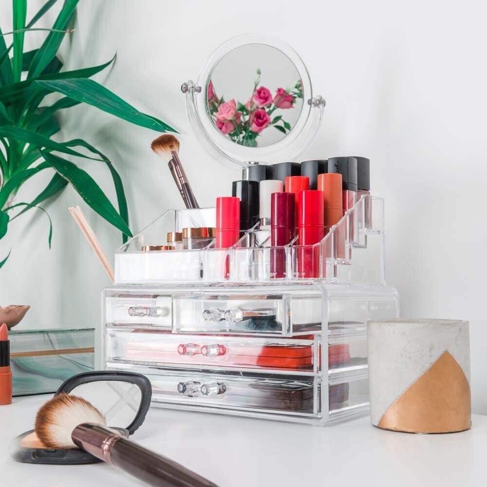 Carmen Cosmetic Organiser with Mirror