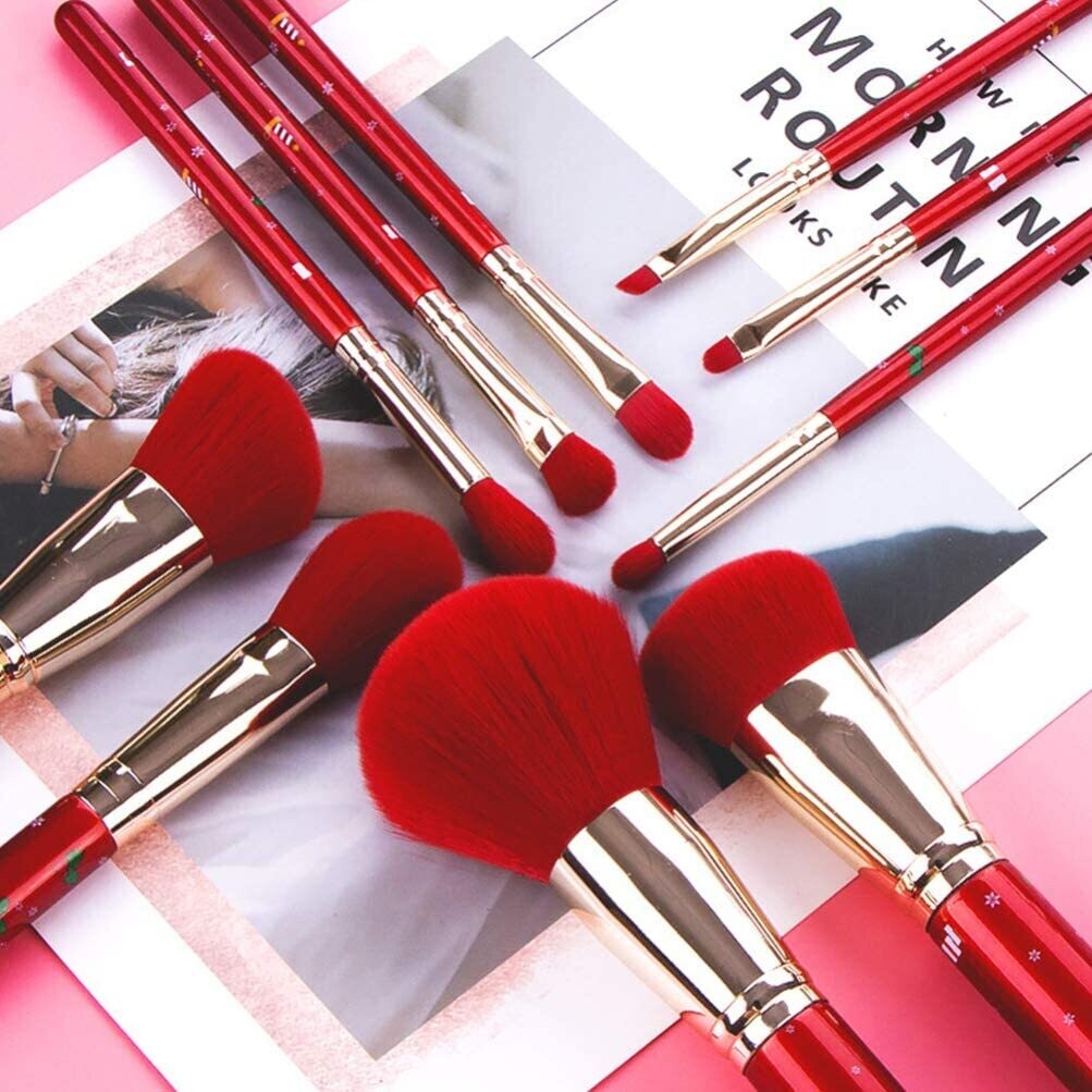 Red Christmas Makeup Brush