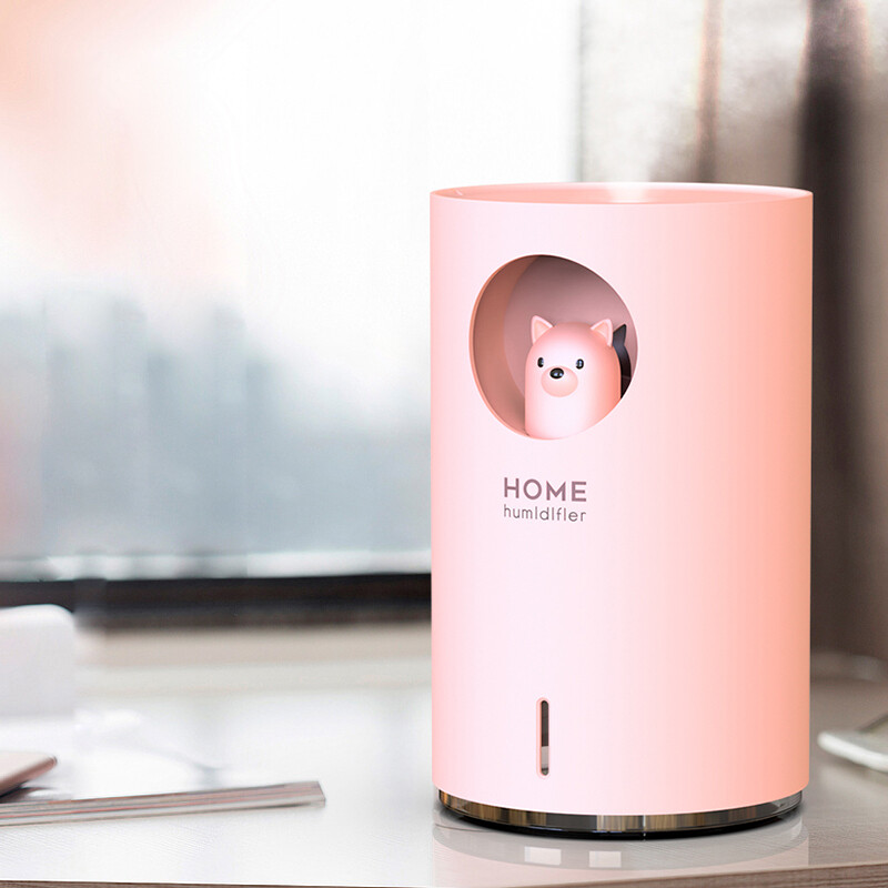Polar Bear LED Light Humidifier Portable, Colour: Pink