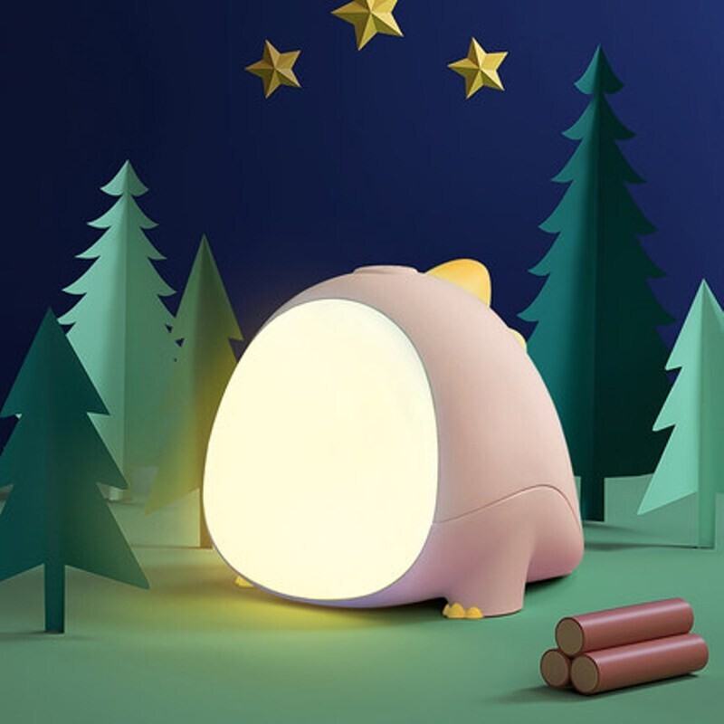 Night Light Children Cartoon Dinosaur, Colour: Pink