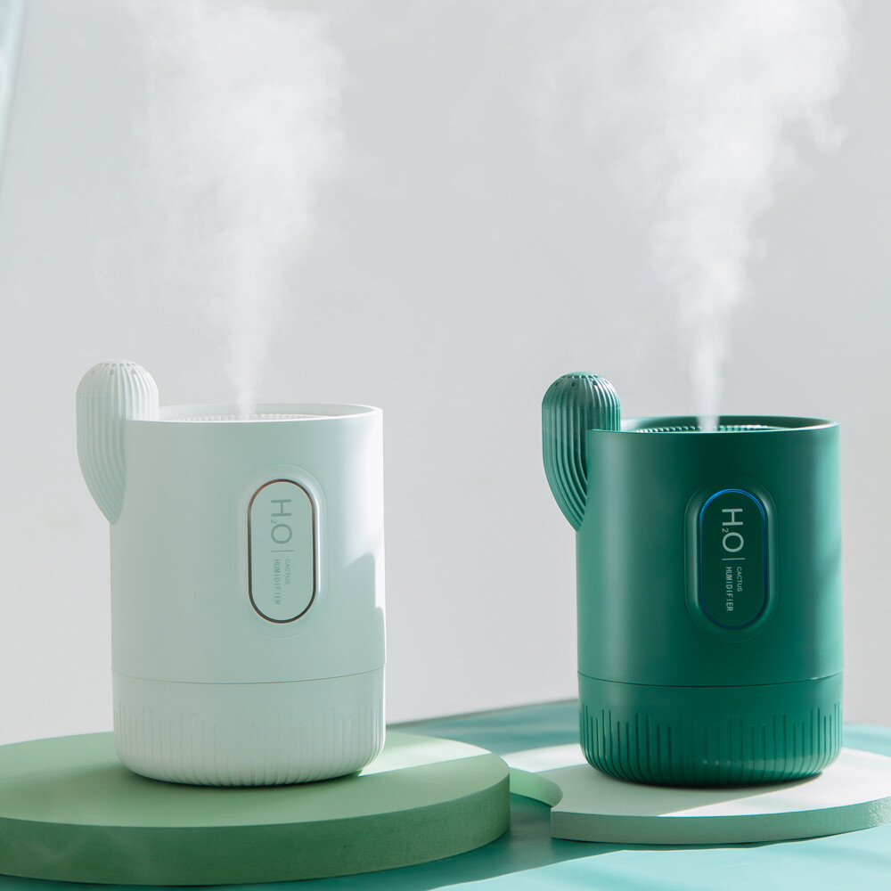 330ml Air Humidifier Household Cactus Shape USB Desktop Mini