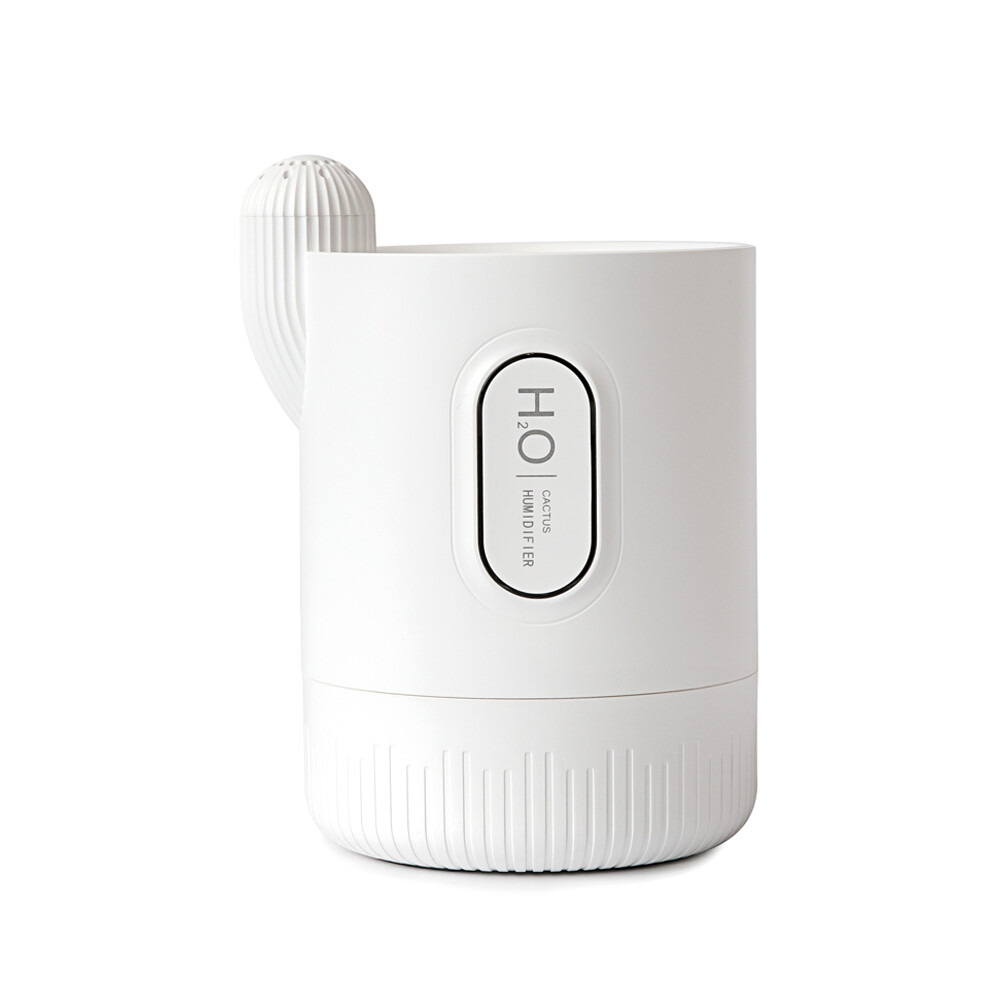 330ml Air Humidifier Household Cactus Shape USB Desktop Mini, Colour: White