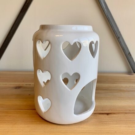 White Heart Cut Wax Burner
