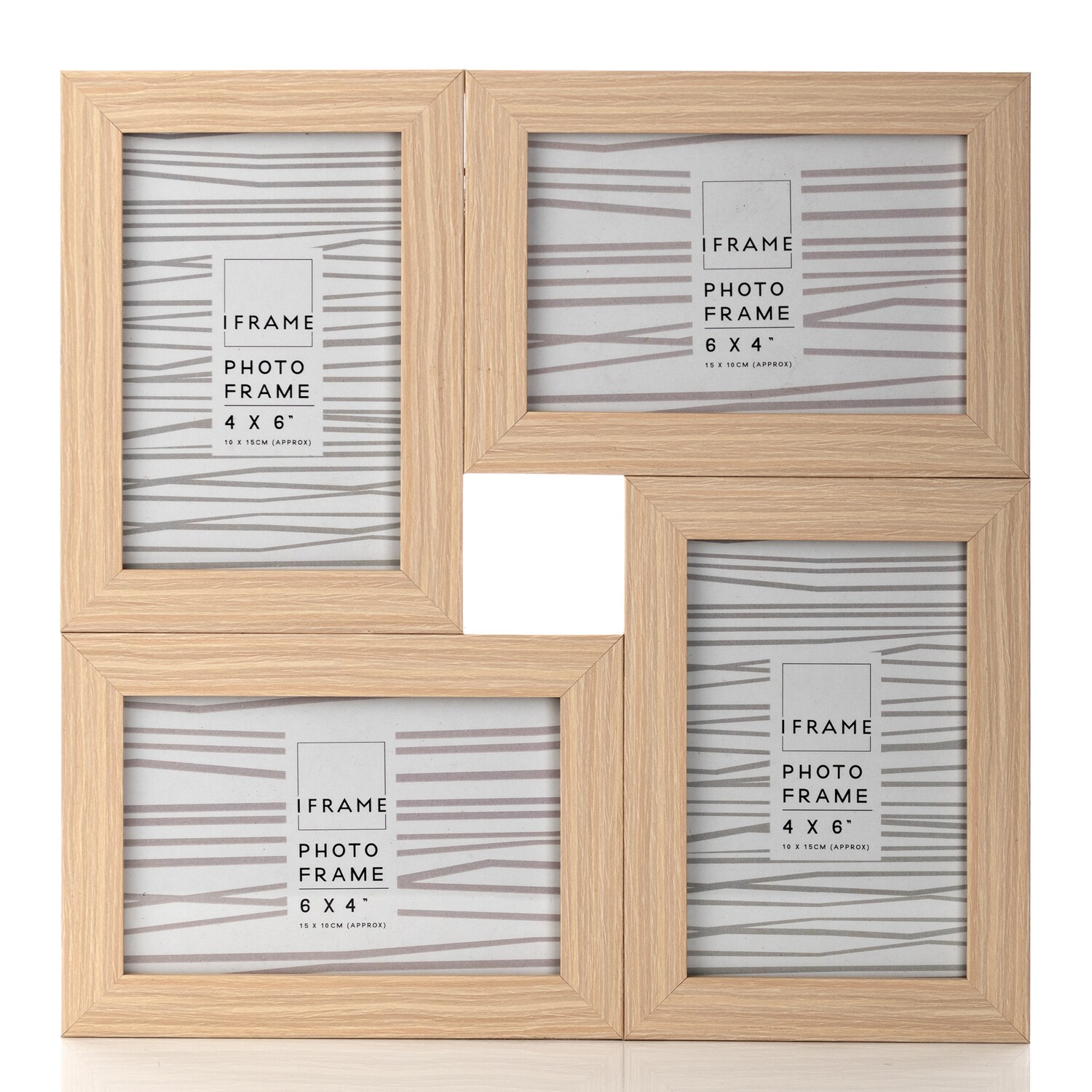 iFrame Multi Aperture White Photo Frame 4&quot; x 6&quot;