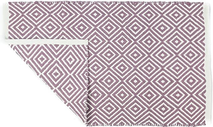 Diamond Bathmat Mauve