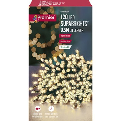 120 M-A LED Supabrights Timer Warm White