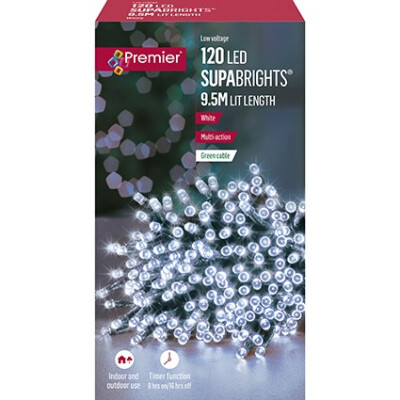 120 M-A LED Supabrights Timer White