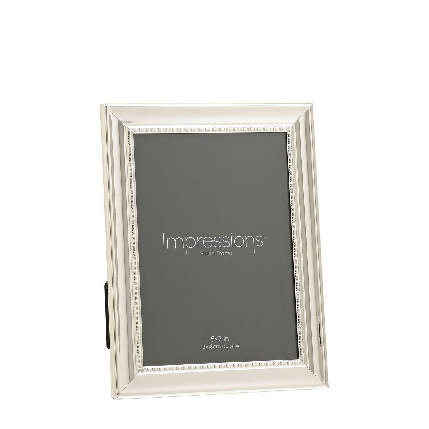 IMPRESSIONS SILVER PLATED SINGLE BEADED FRAME 5&quot; X 7&quot;