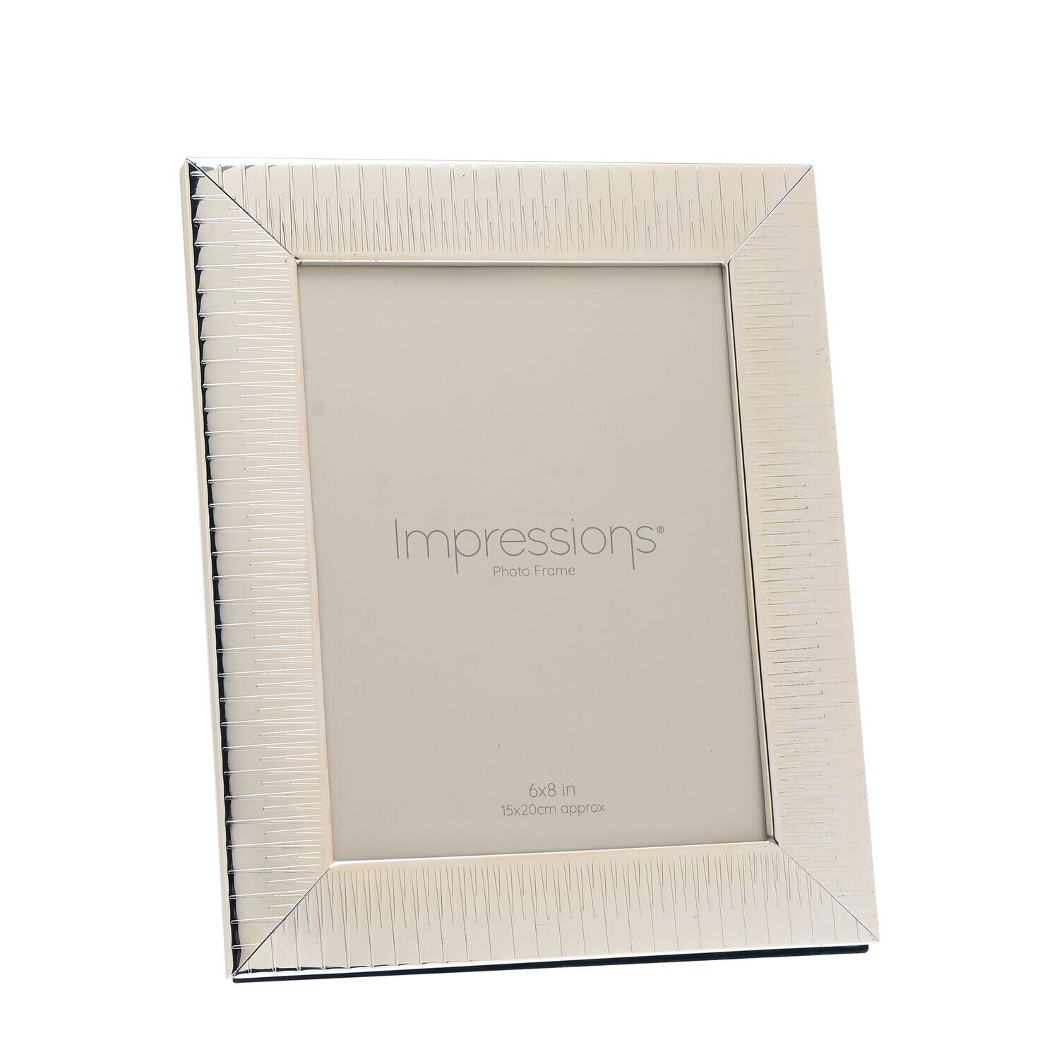 Impressions Silverplated Ridged Design Frame 6&quot; x 8&quot;