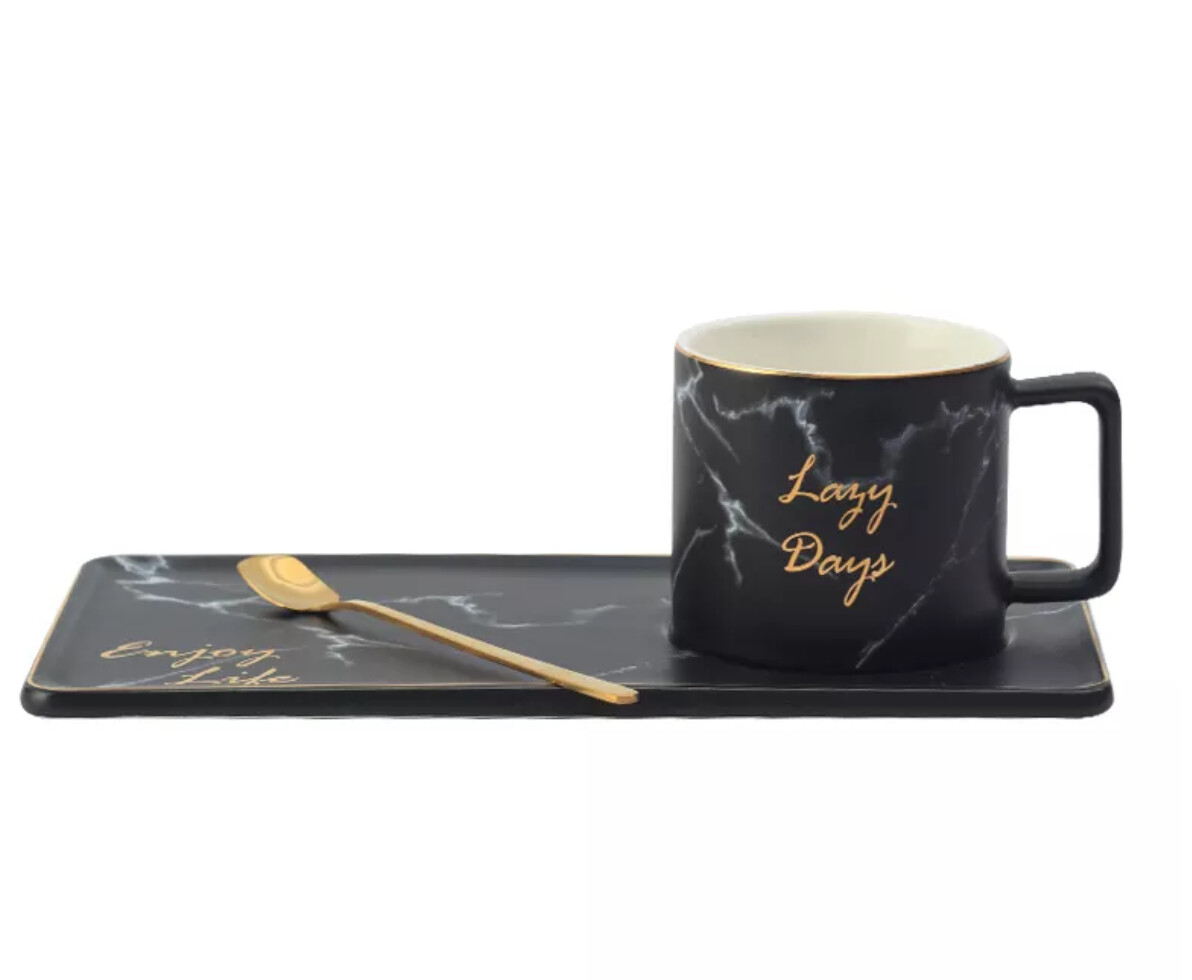 Ceramic Coffee Cup&amp; saucer Set with Spoon