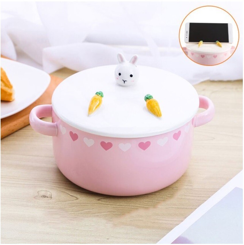 Japanese Instant Noodle Bowl 800ml Pink