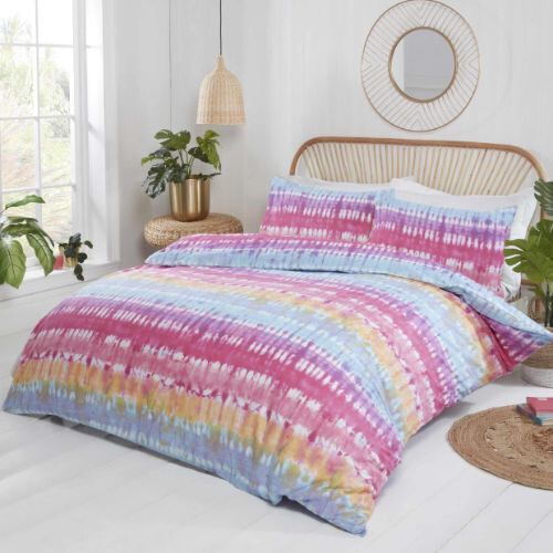 Tie Dye Multi Duvet Set-Double