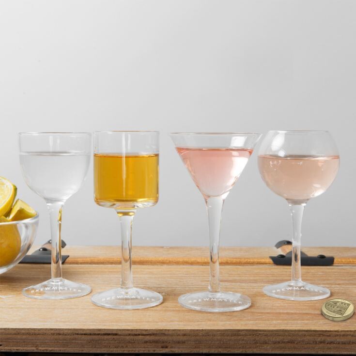 HARVEY MAKIN SET OF 4 COCKTAIL/SHOT GLASSES