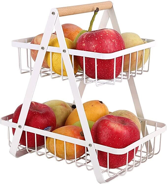 Fruit basket 2 Tier- White