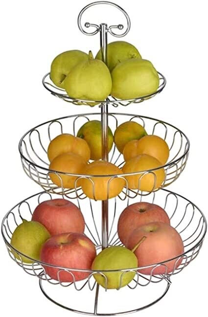 Fruits Rack 3 Tier-Silver