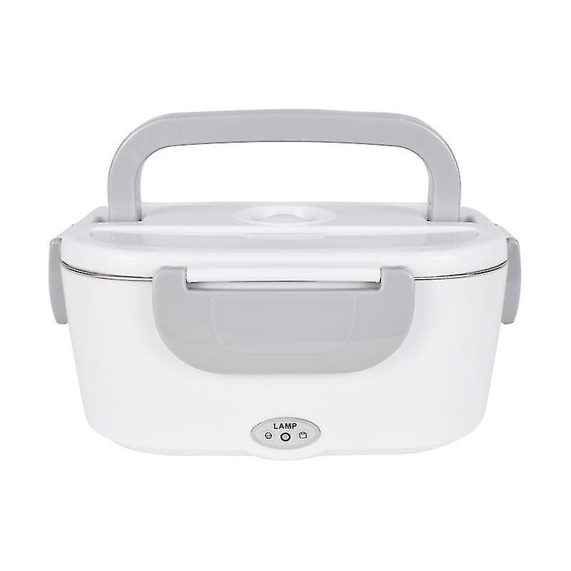 Portable Electric lunch box 1.5L food container heated box stainless steel-Grey