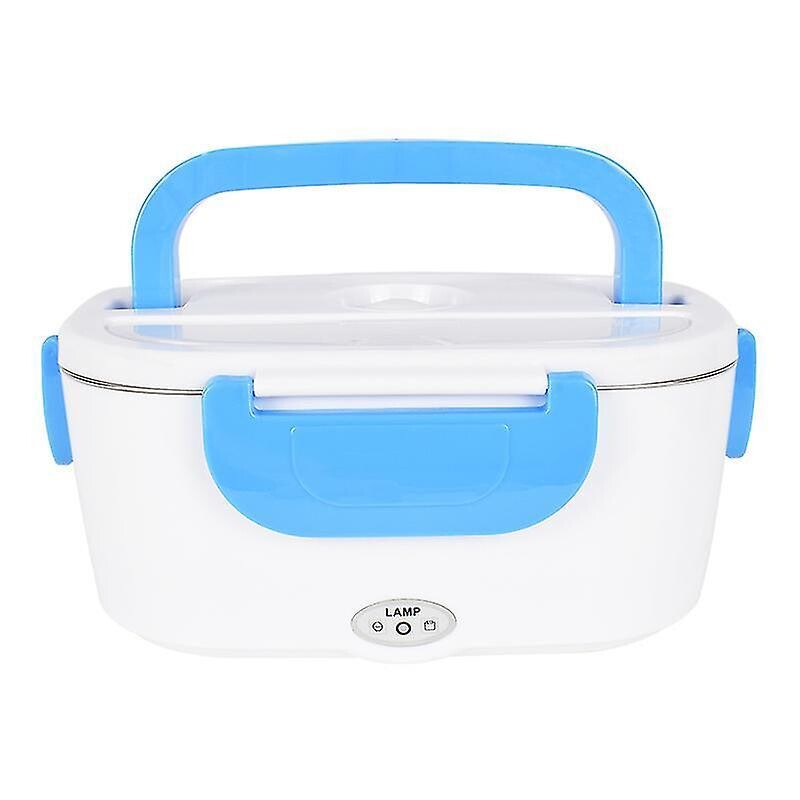 Portable Electric lunch box 1.5L food container heated box stainless steel-Blue