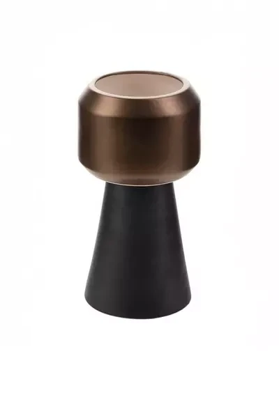 GOLD &amp; BROWN TALL CERAMIC PLANTER 23CM