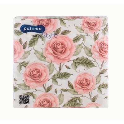 PALOMA NAPKIN 3 PLY ROSE 