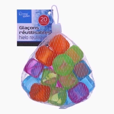 Reuseable 20 Ice Cube Colours
