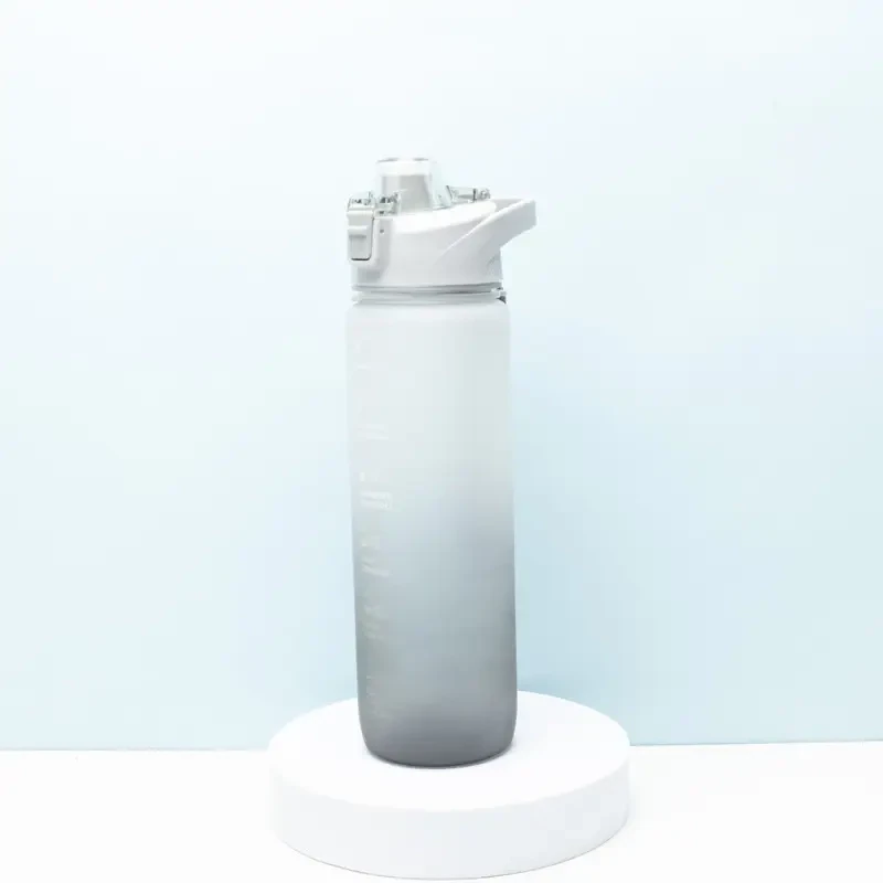 Gradient Water Bottle Motivational Timer Maker- Grey