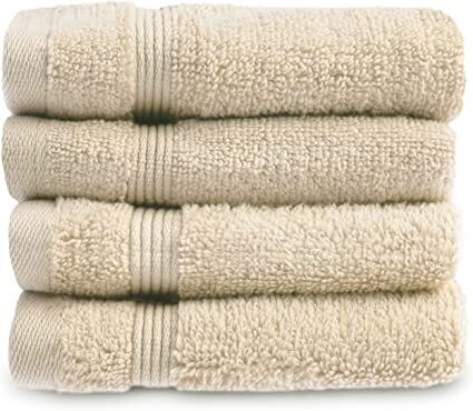 Allure Zero Twist Face Cloths Pack of 4 (Stone)