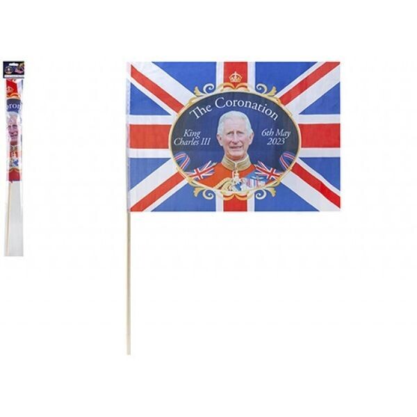 Coronation Flag with Stick