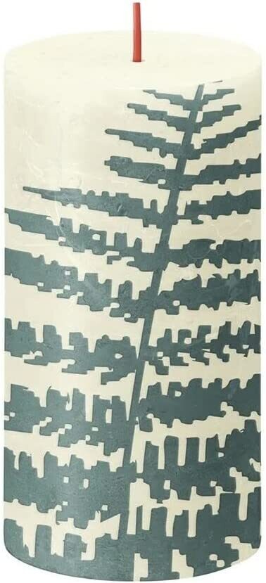 Soft Pearl Fern Bolsius Rustic Silhouette Candle (130 x 68mm)