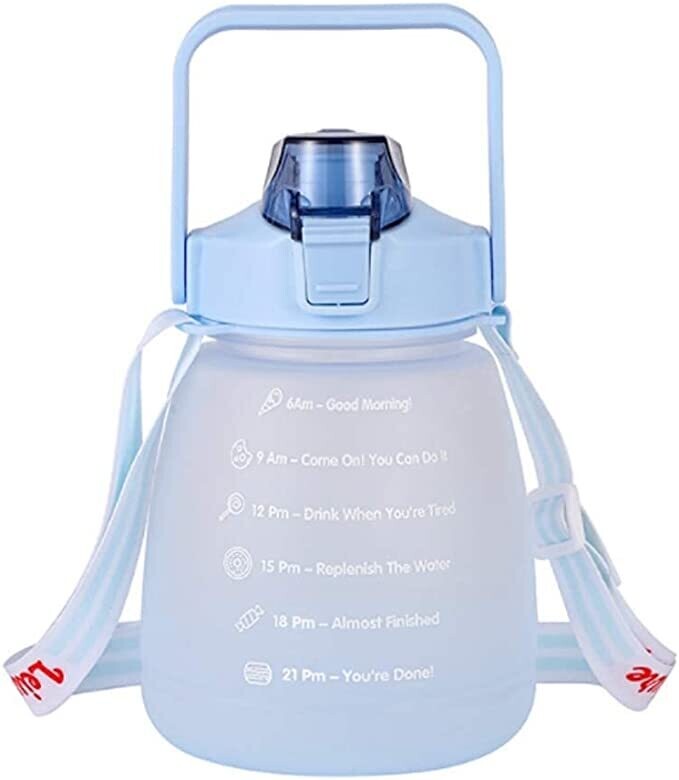 Gradient Large Capacity Water Bottle-Blue