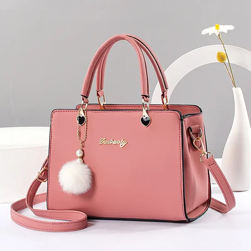 Stylish Solid Color Hand Bag