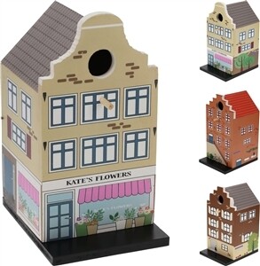 Wood Building Birdhouse 23cm